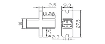 Adaptateur MPO Noir