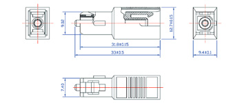 Atténuateur à fibre optique SC (Boîtier métallique)
